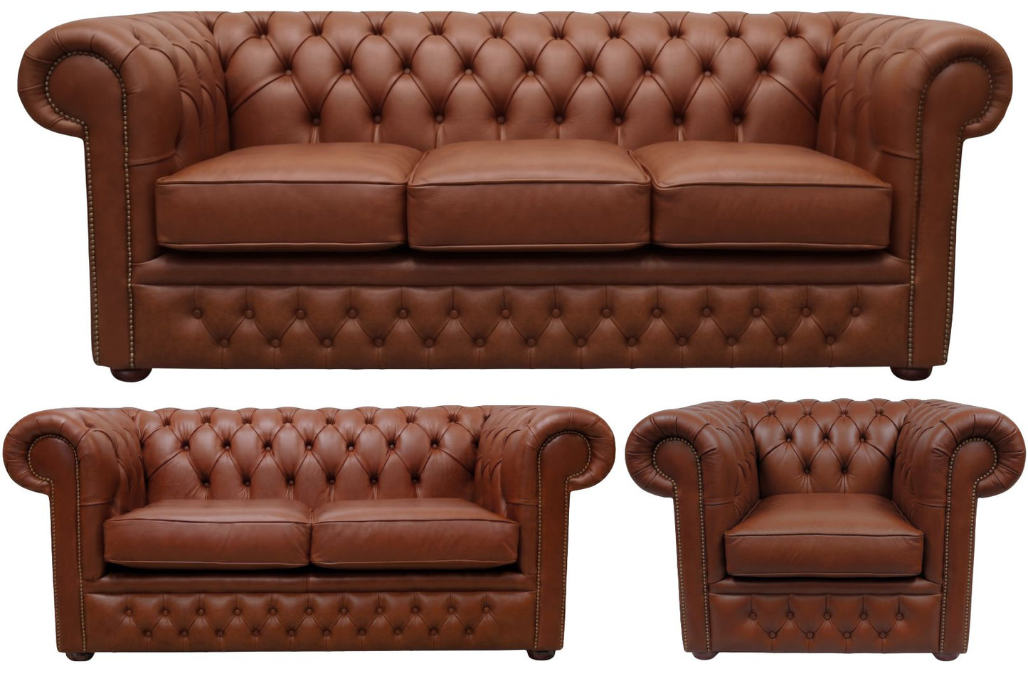 The Durham Chesterfield 3 Piece Suite