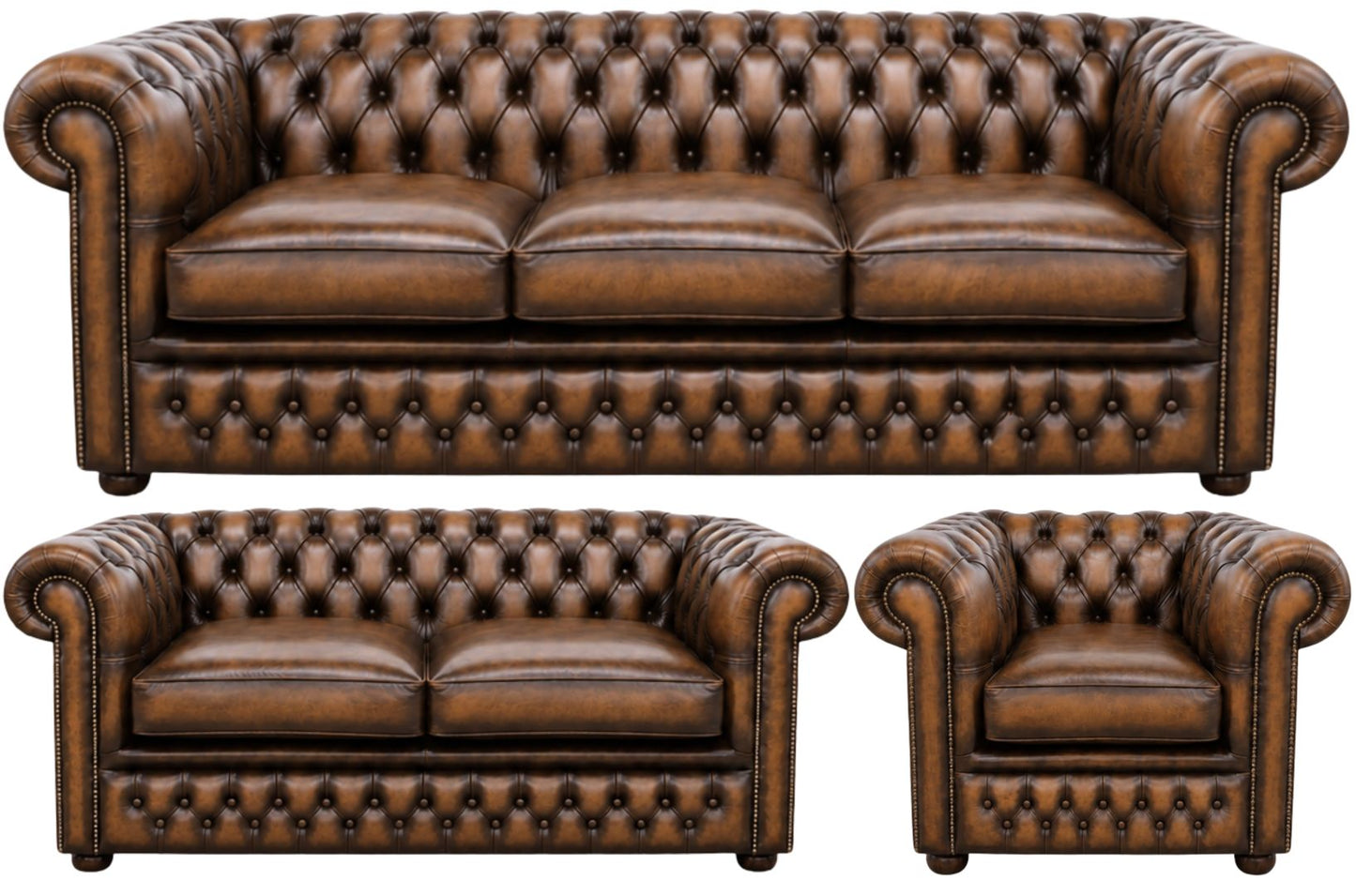 The Kensington Chesterfield 3 Piece Suite