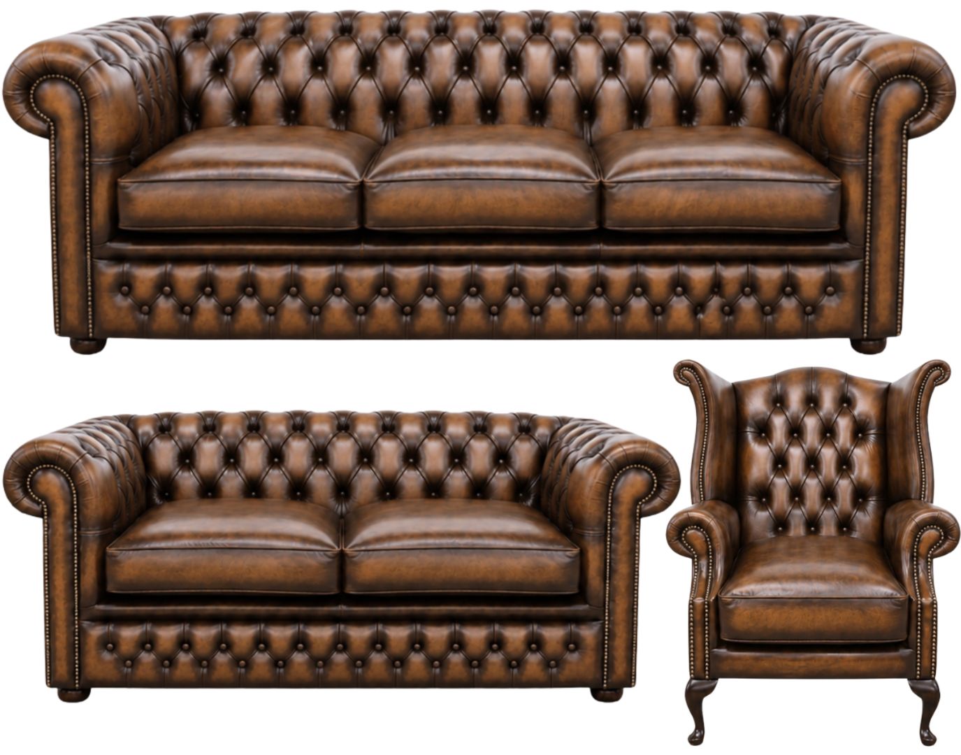 The Kensington Chesterfield 3 Piece Suite