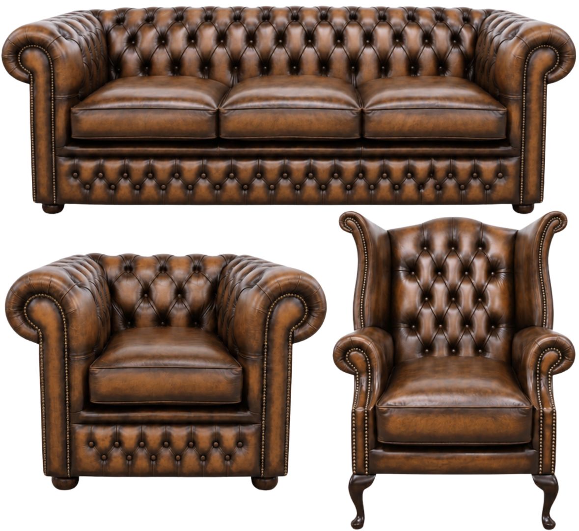 The Kensington Chesterfield 3 Piece Suite