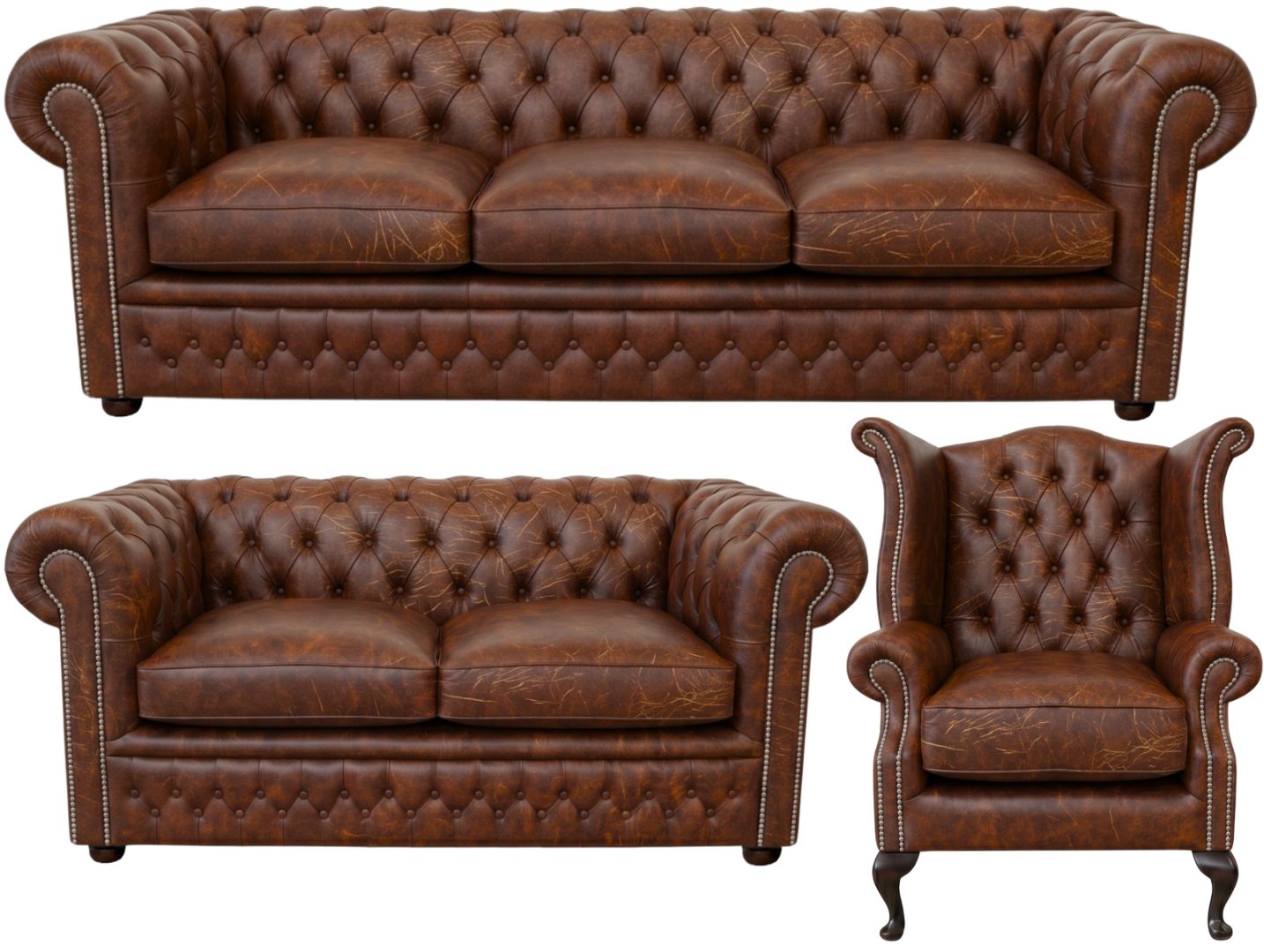 The Kensington Chesterfield 3 Piece Suite