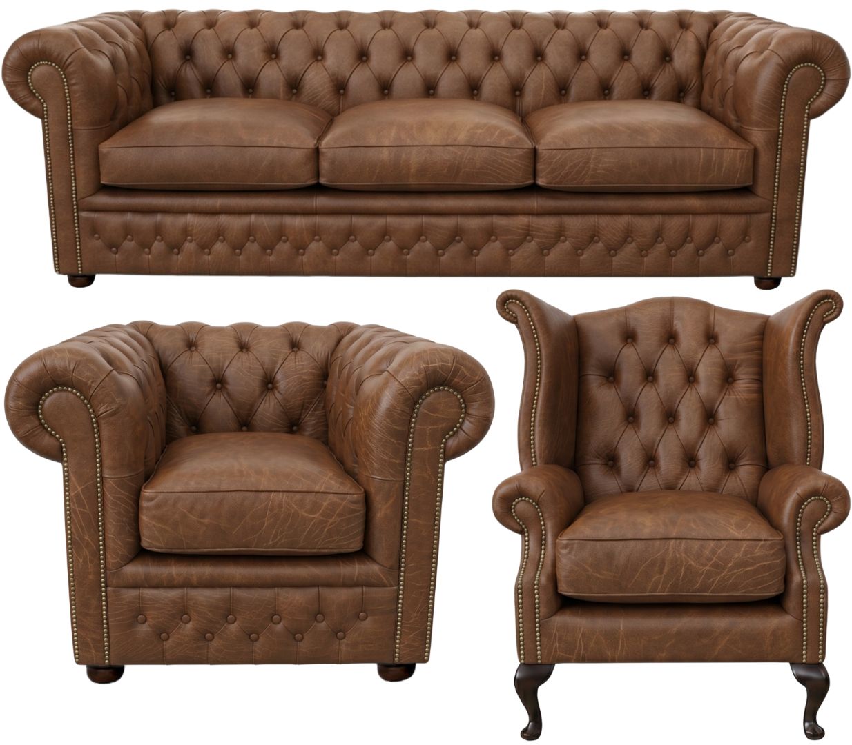 The Kensington Chesterfield 3 Piece Suite