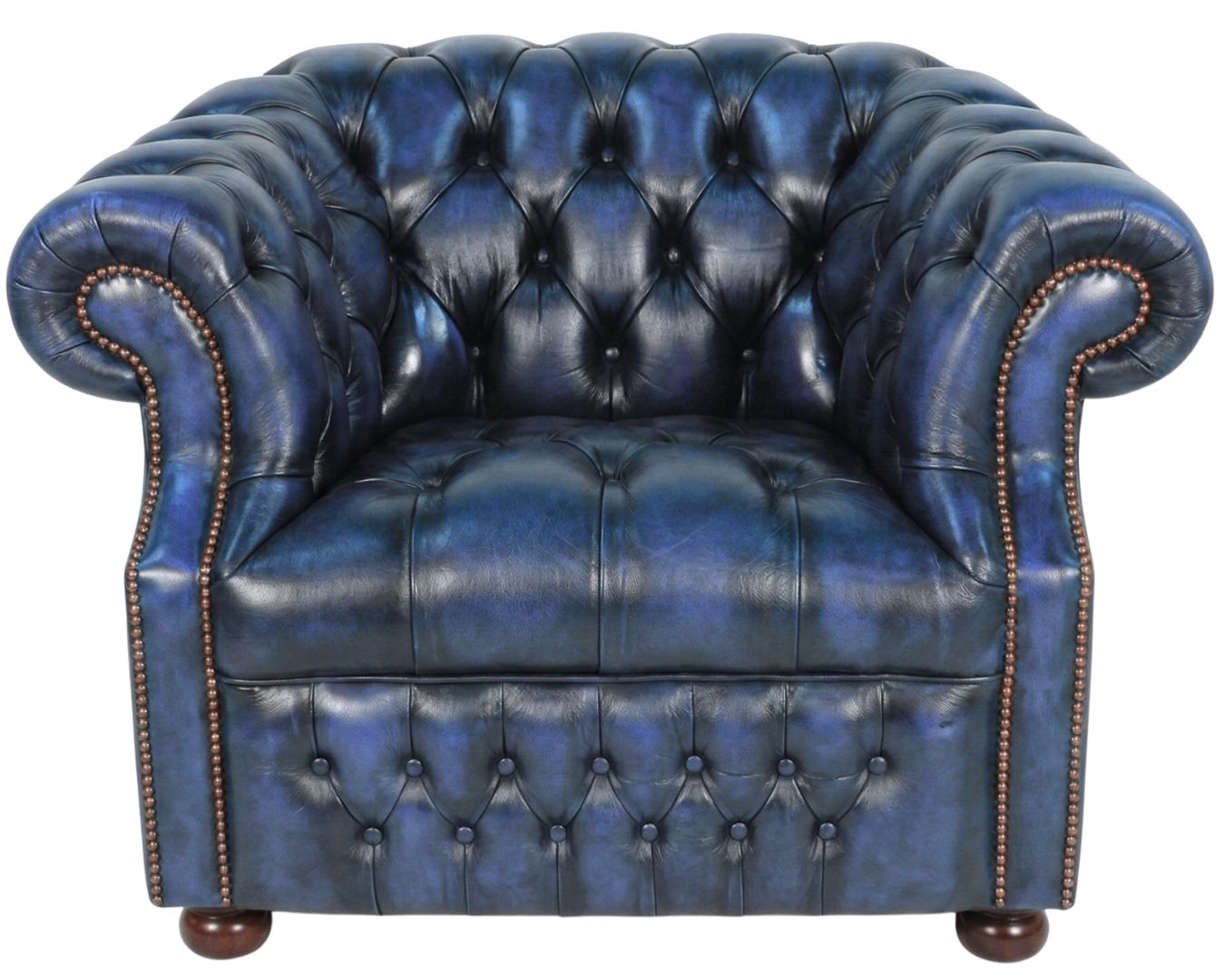 Rothwell Club Chair Seater Leather Chesterfield Sofa | Fully Tufted