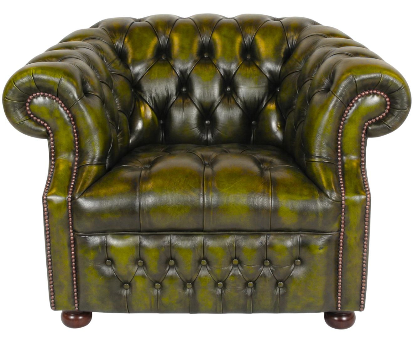 Rothwell Club Chair Seater Leather Chesterfield Sofa | Fully Tufted