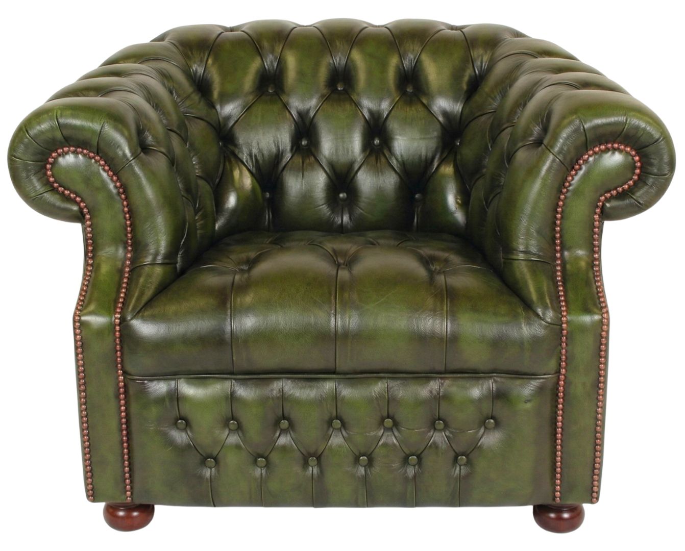 Rothwell Club Chair Seater Leather Chesterfield Sofa | Fully Tufted