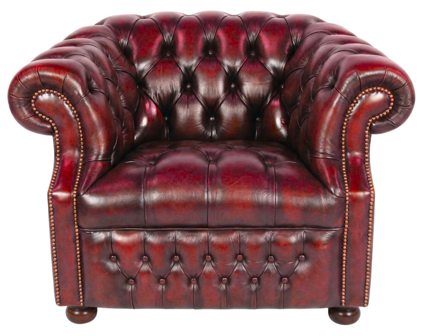Rothwell Club Chair Seater Leather Chesterfield Sofa | Fully Tufted