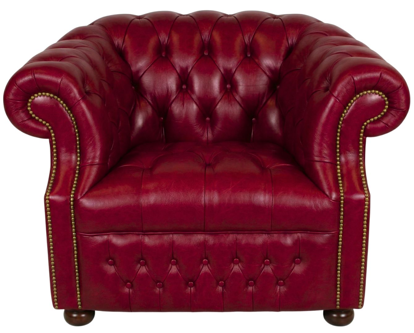 Rothwell Club Chair Seater Leather Chesterfield Sofa | Fully Tufted