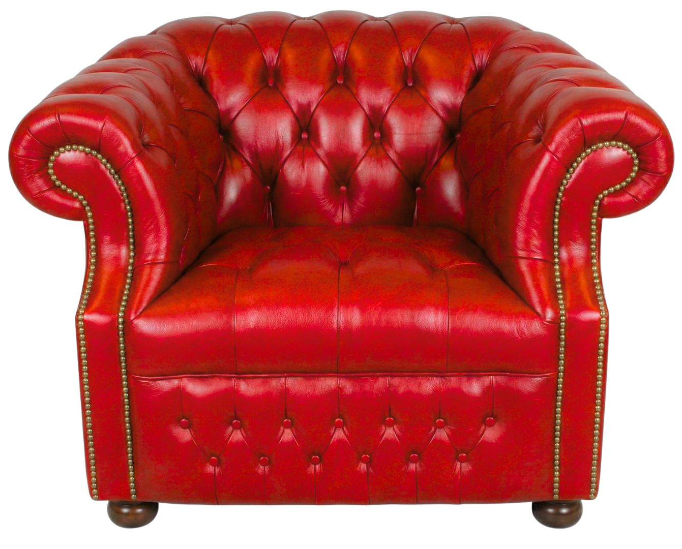 Rothwell Club Chair Seater Leather Chesterfield Sofa | Fully Tufted