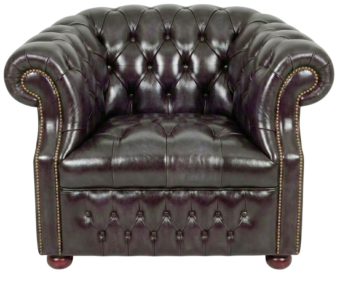 Rothwell Club Chair Seater Leather Chesterfield Sofa | Fully Tufted