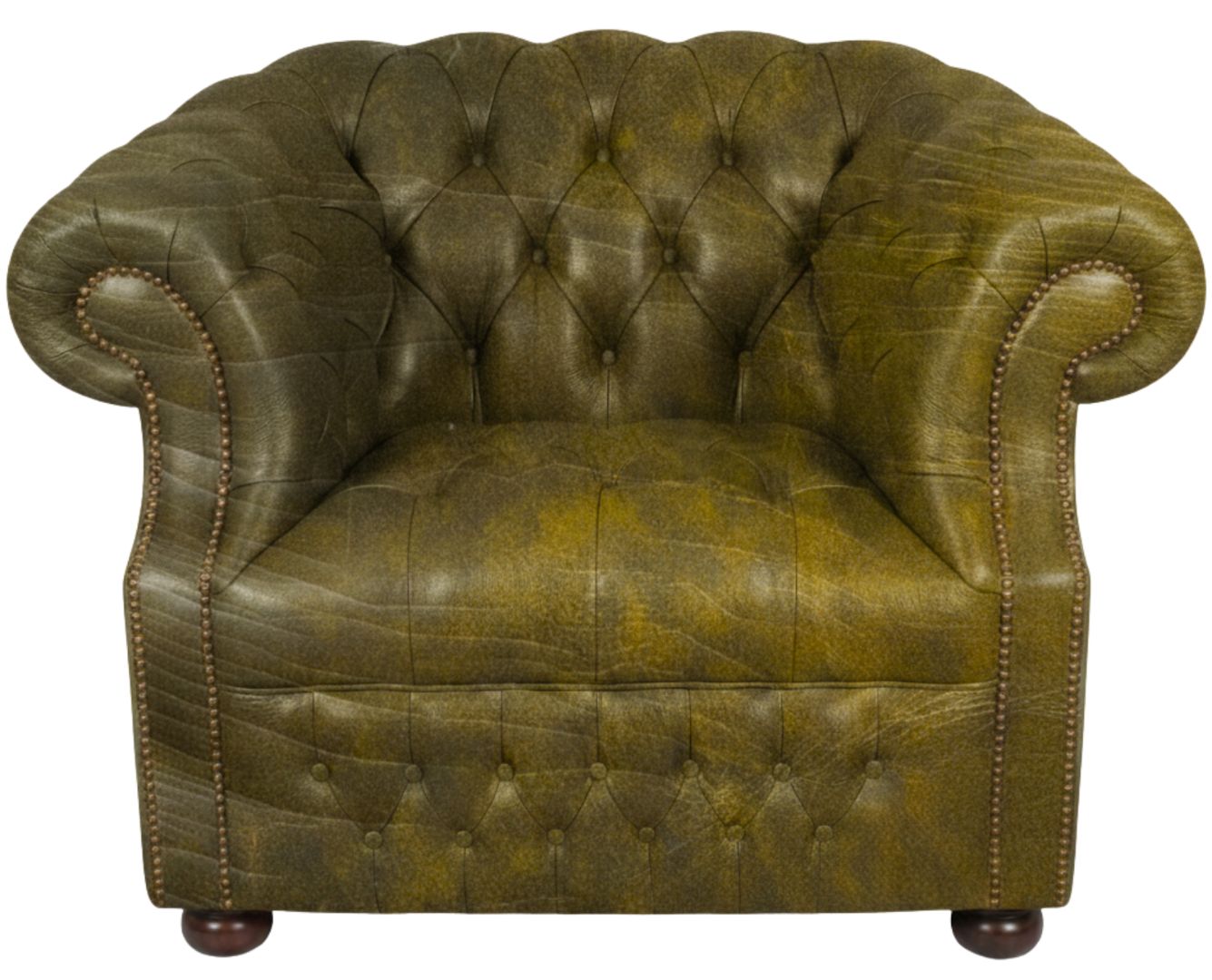 Rothwell Club Chair Seater Leather Chesterfield Sofa | Fully Tufted