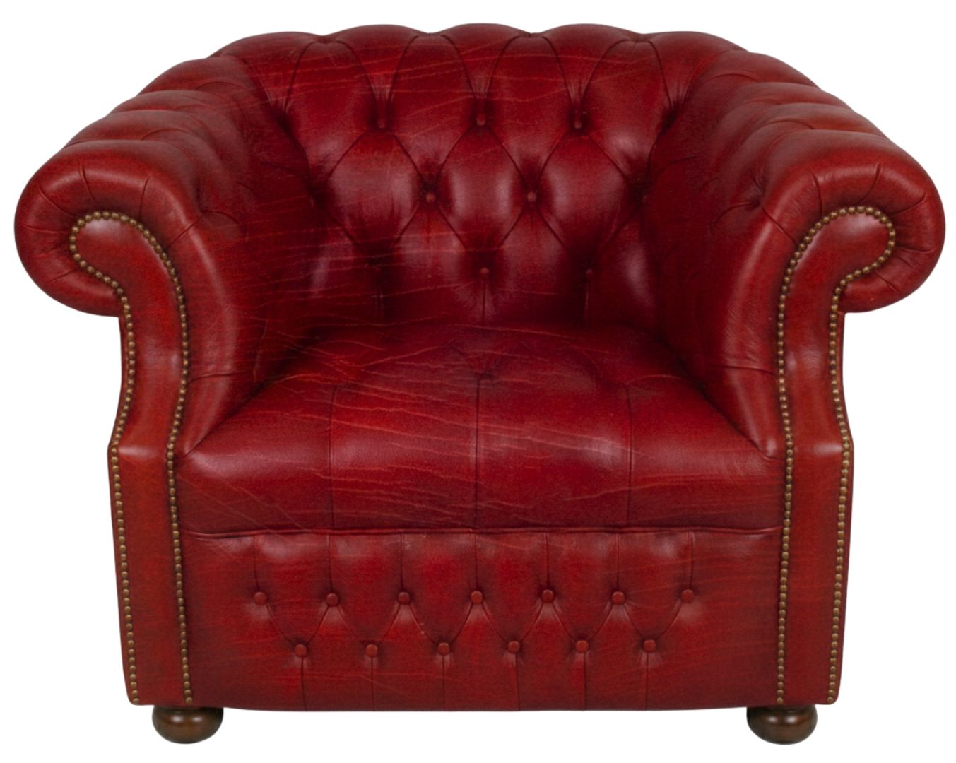 Rothwell Club Chair Seater Leather Chesterfield Sofa | Fully Tufted