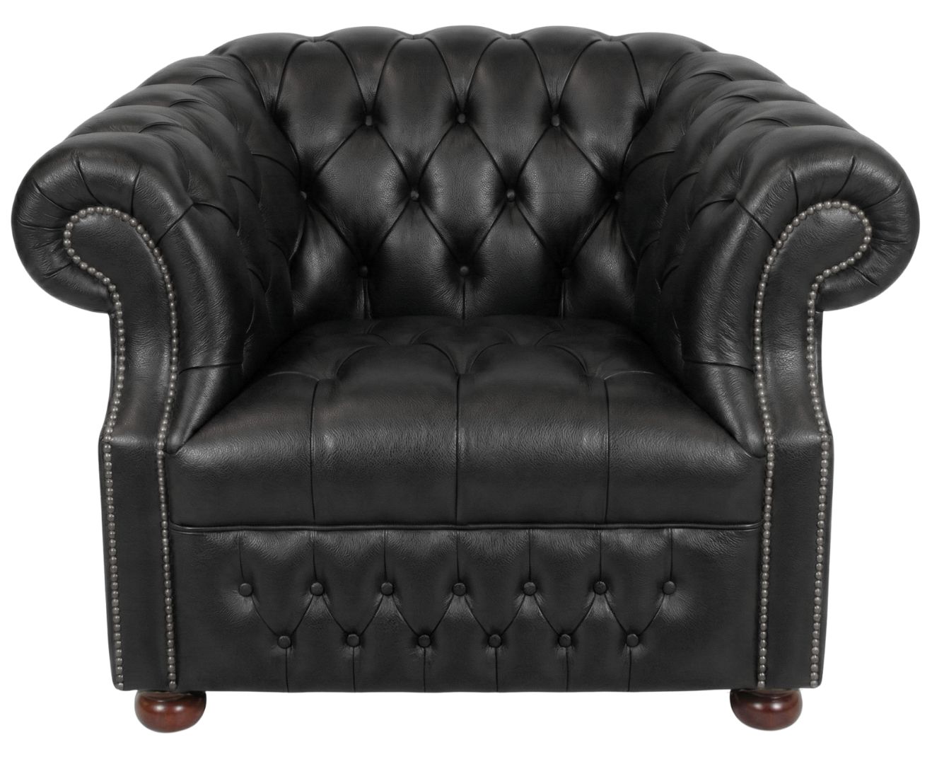 Rothwell Club Chair Seater Leather Chesterfield Sofa | Fully Tufted
