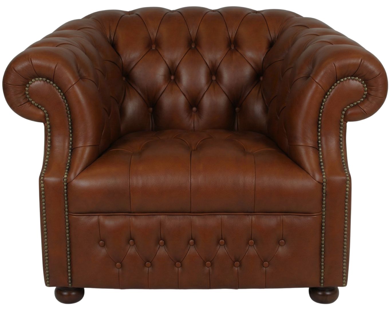 Rothwell Club Chair Seater Leather Chesterfield Sofa | Fully Tufted