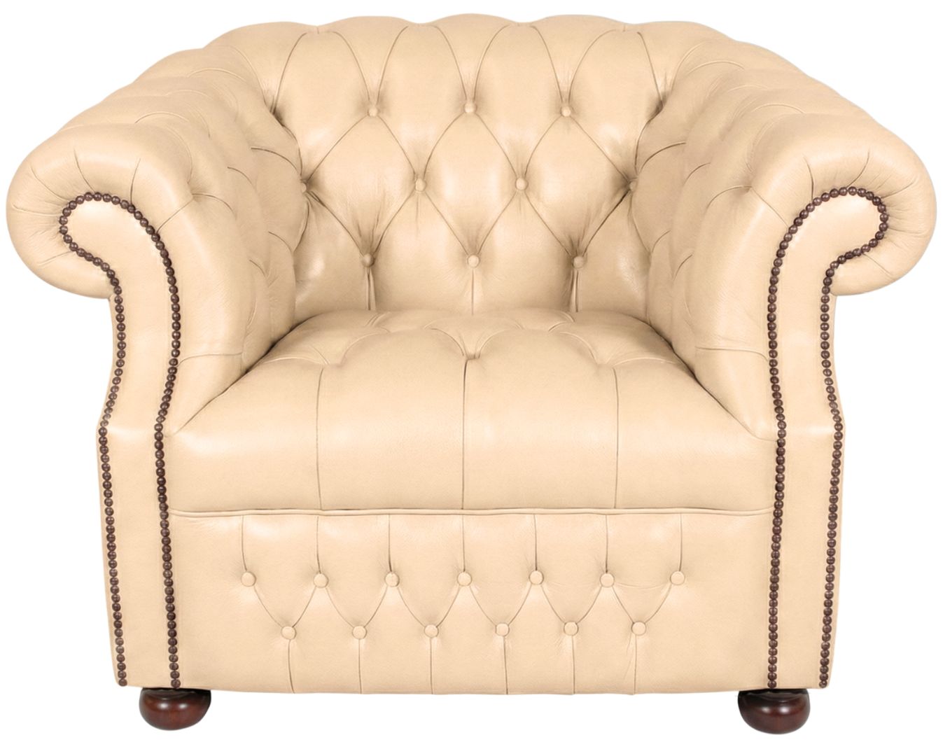 Rothwell Club Chair Seater Leather Chesterfield Sofa | Fully Tufted