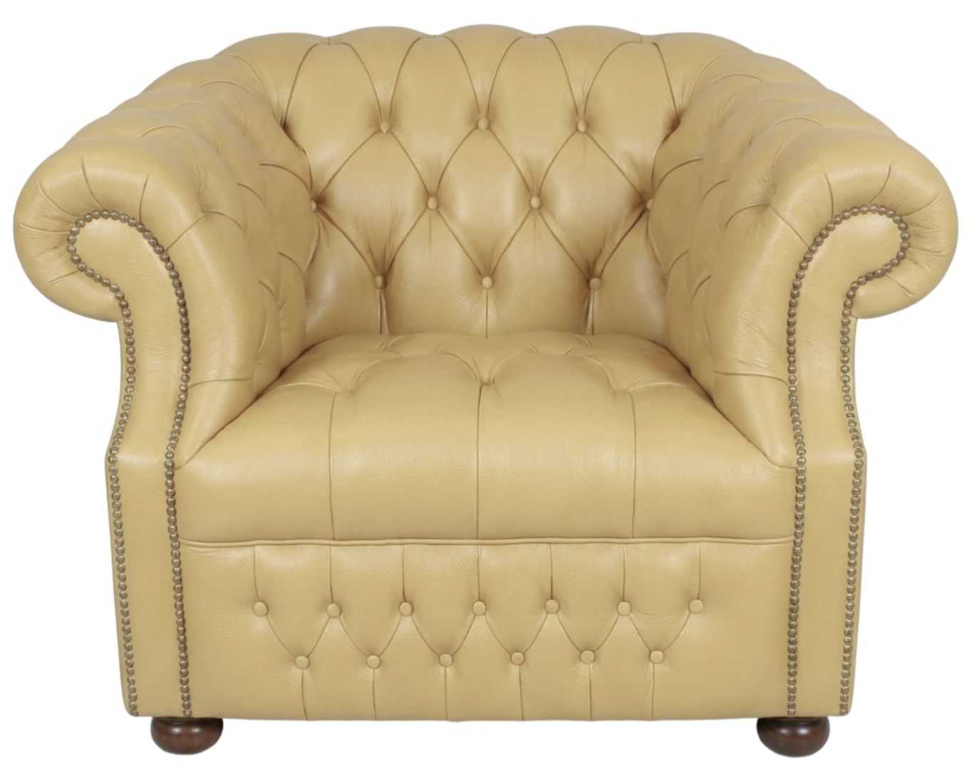 Rothwell Club Chair Seater Leather Chesterfield Sofa | Fully Tufted