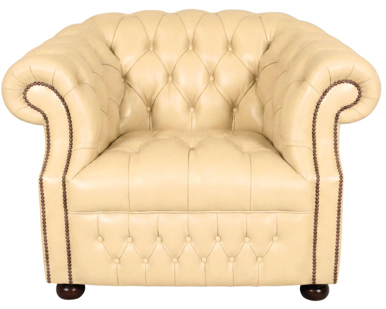 Rothwell Club Chair Seater Leather Chesterfield Sofa | Fully Tufted