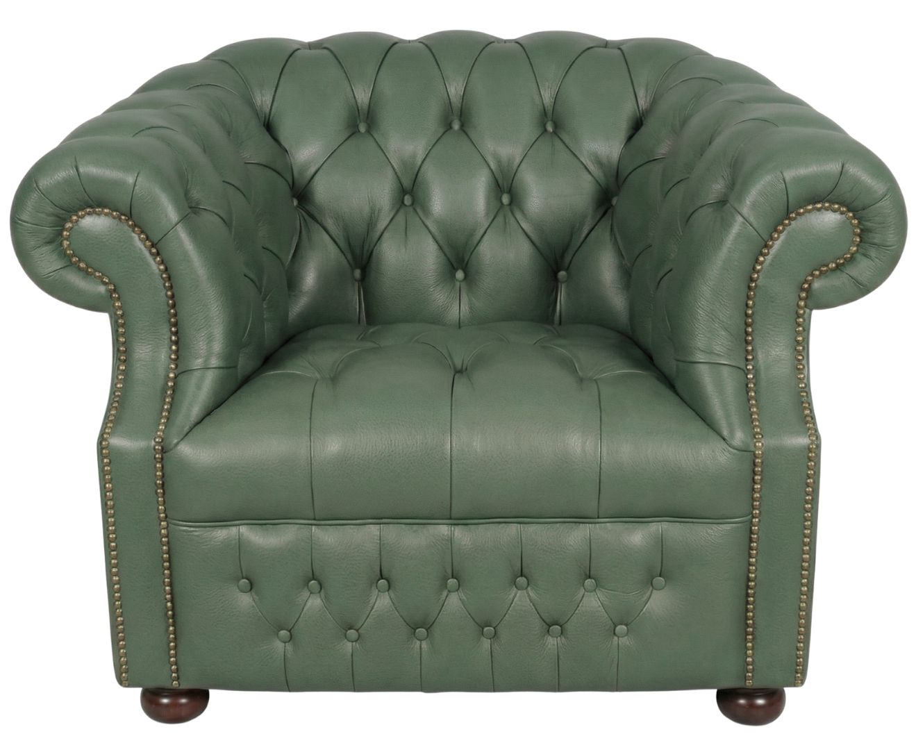 Rothwell Club Chair Seater Leather Chesterfield Sofa | Fully Tufted