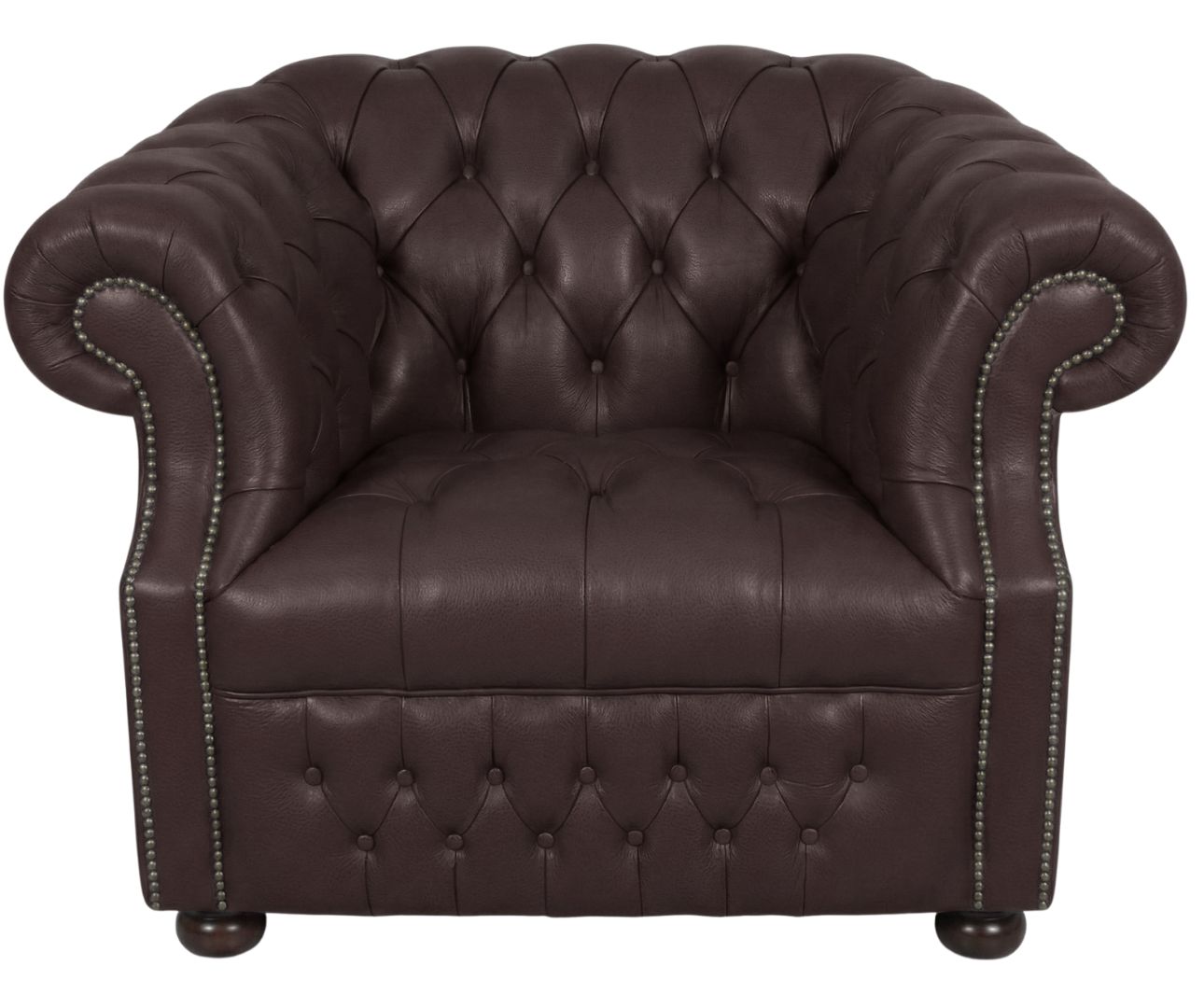 Rothwell Club Chair Seater Leather Chesterfield Sofa | Fully Tufted