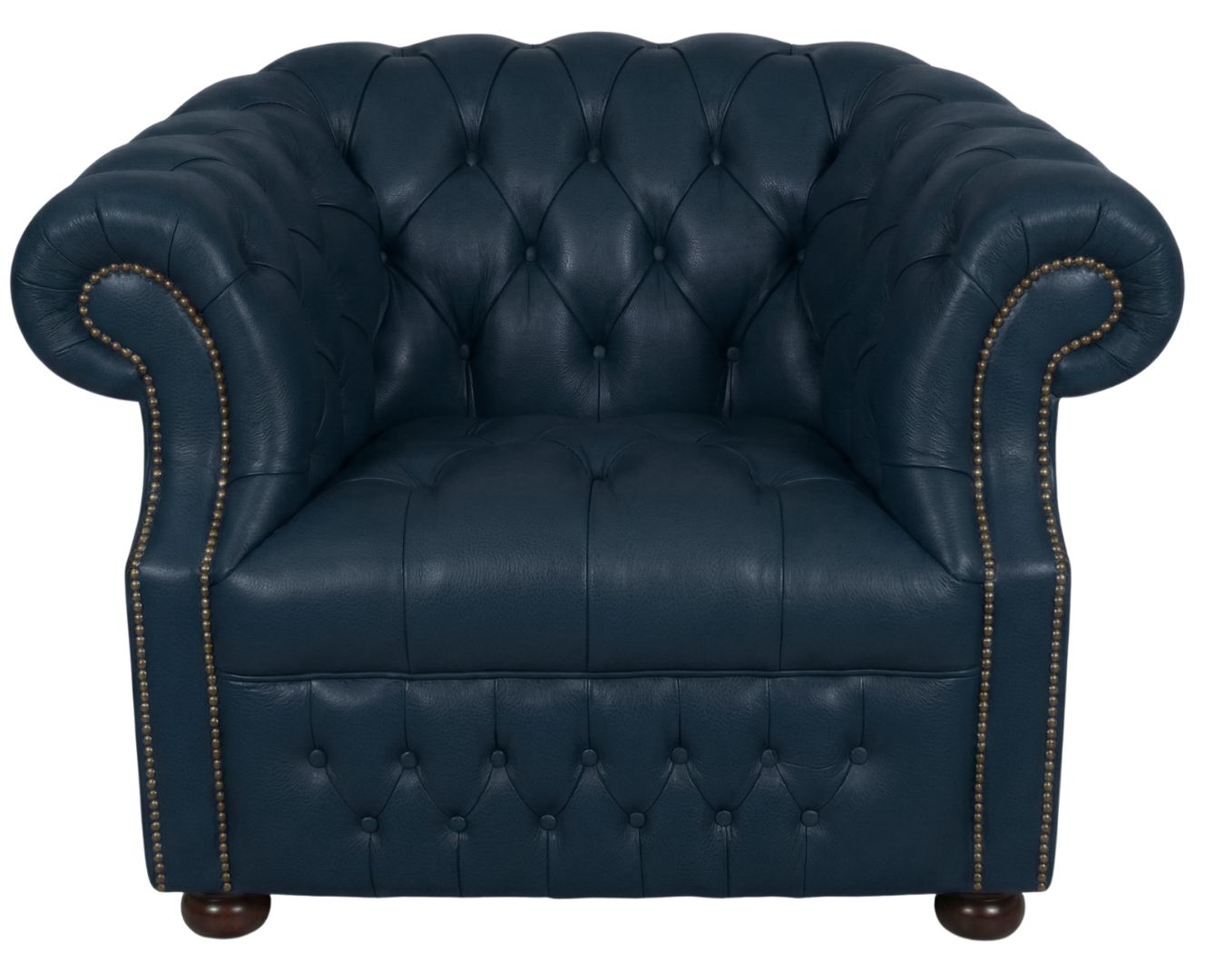 Rothwell Club Chair Seater Leather Chesterfield Sofa | Fully Tufted