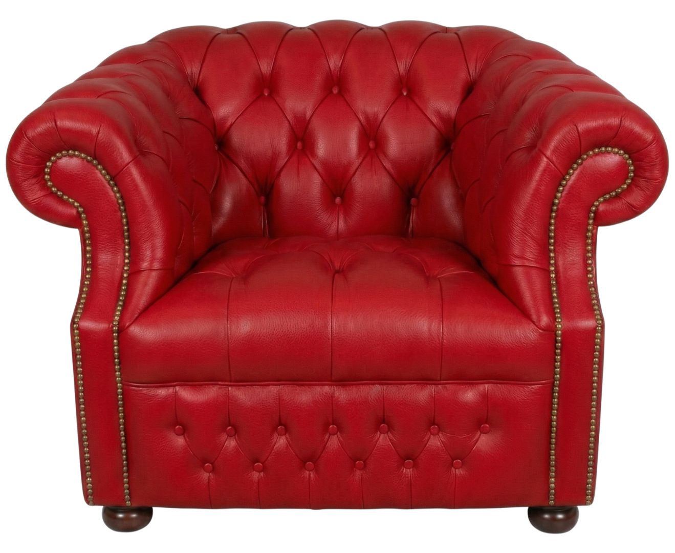 Rothwell Club Chair Seater Leather Chesterfield Sofa | Fully Tufted