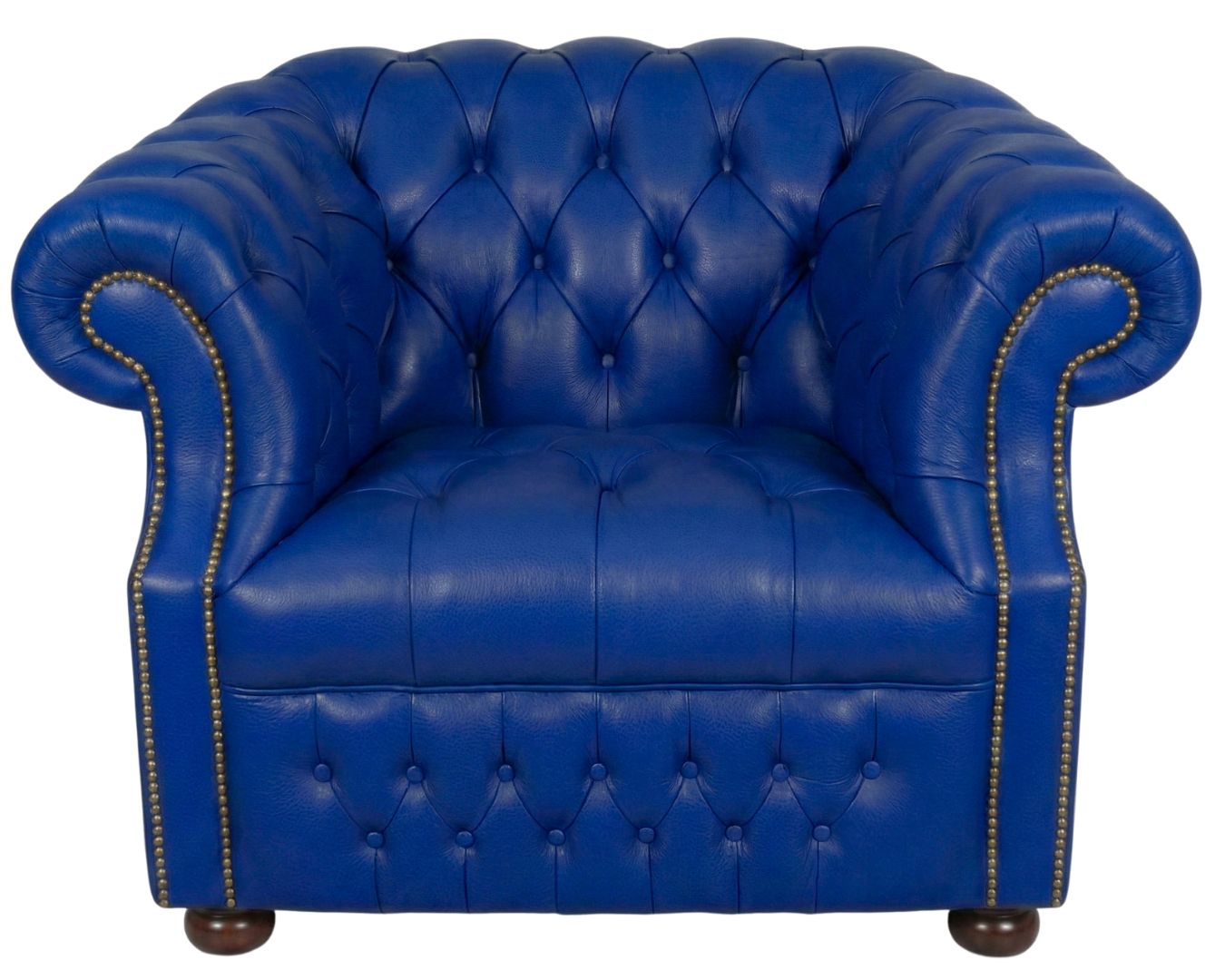 Rothwell Club Chair Seater Leather Chesterfield Sofa | Fully Tufted
