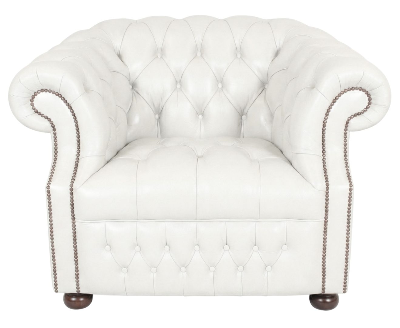 Rothwell Club Chair Seater Leather Chesterfield Sofa | Fully Tufted