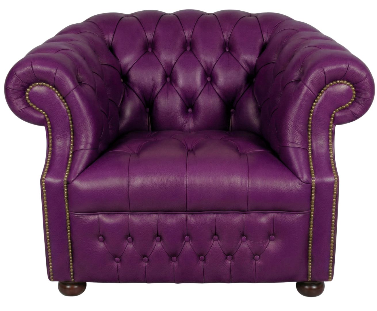 Rothwell Club Chair Seater Leather Chesterfield Sofa | Fully Tufted
