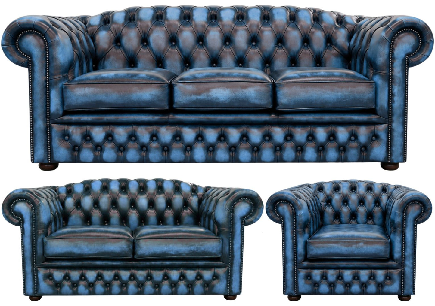 The Royale Chesterfield 3 Piece Suite