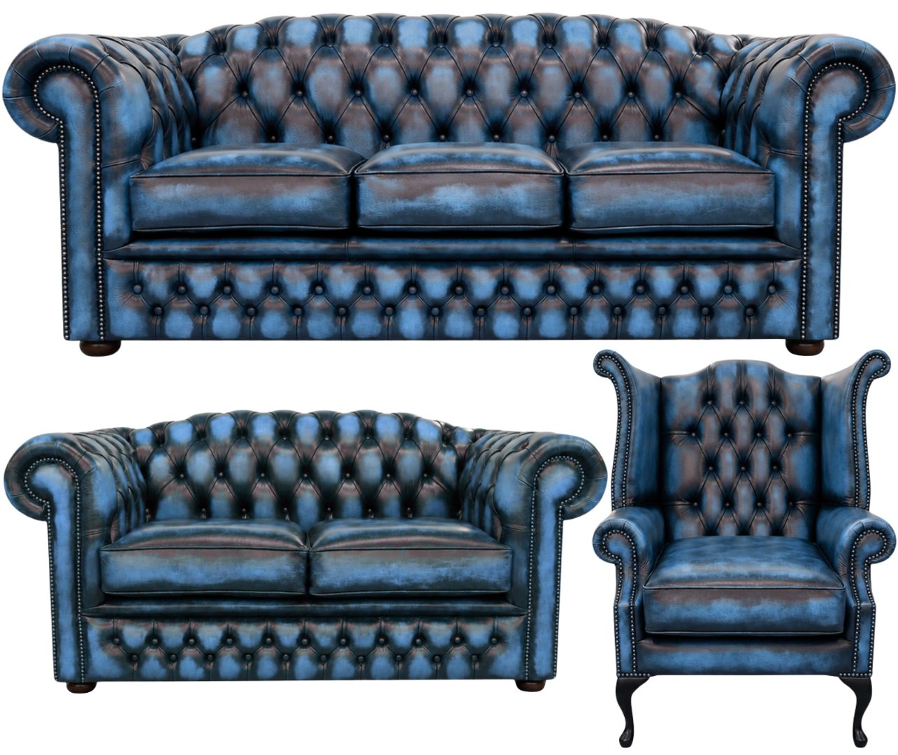 The Royale Chesterfield 3 Piece Suite