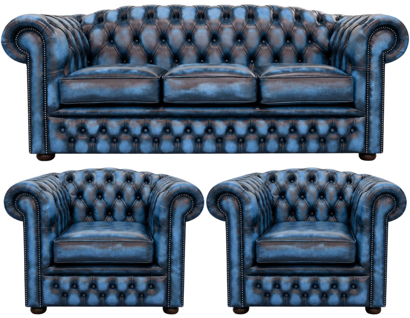 The Royale Chesterfield 3 Piece Suite