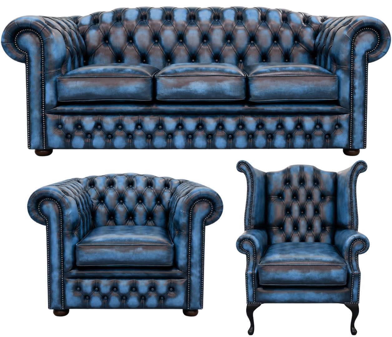 The Royale Chesterfield 3 Piece Suite