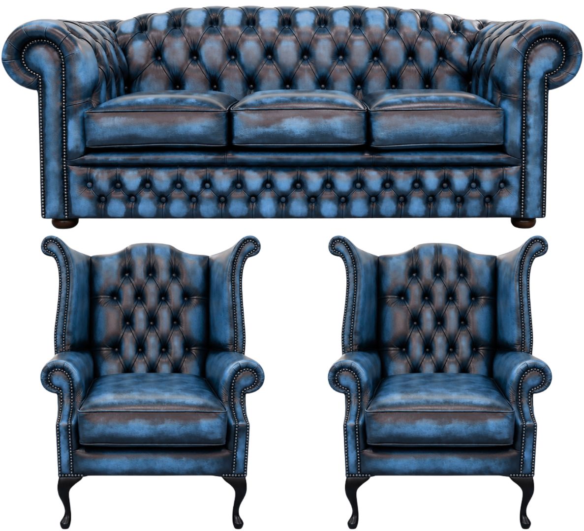 The Royale Chesterfield 3 Piece Suite