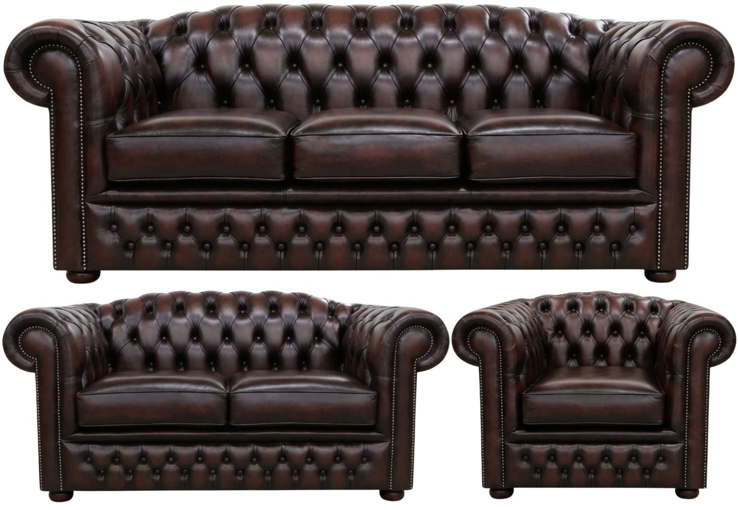 The Royale Chesterfield 3 Piece Suite