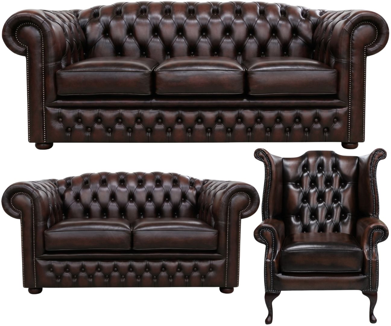 The Royale Chesterfield 3 Piece Suite