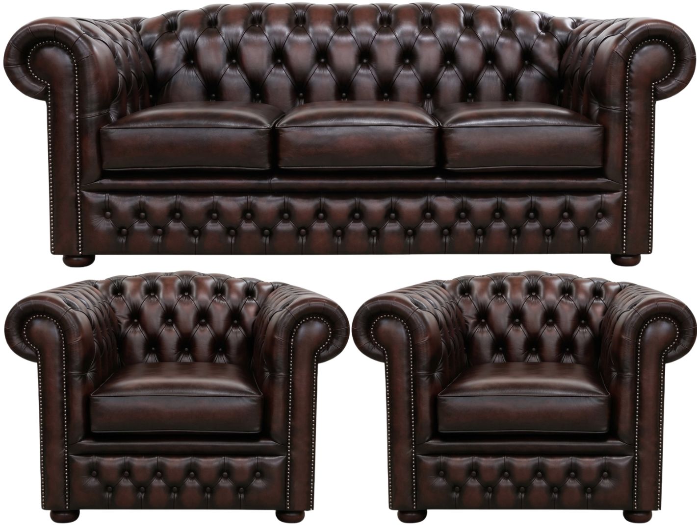 The Royale Chesterfield 3 Piece Suite