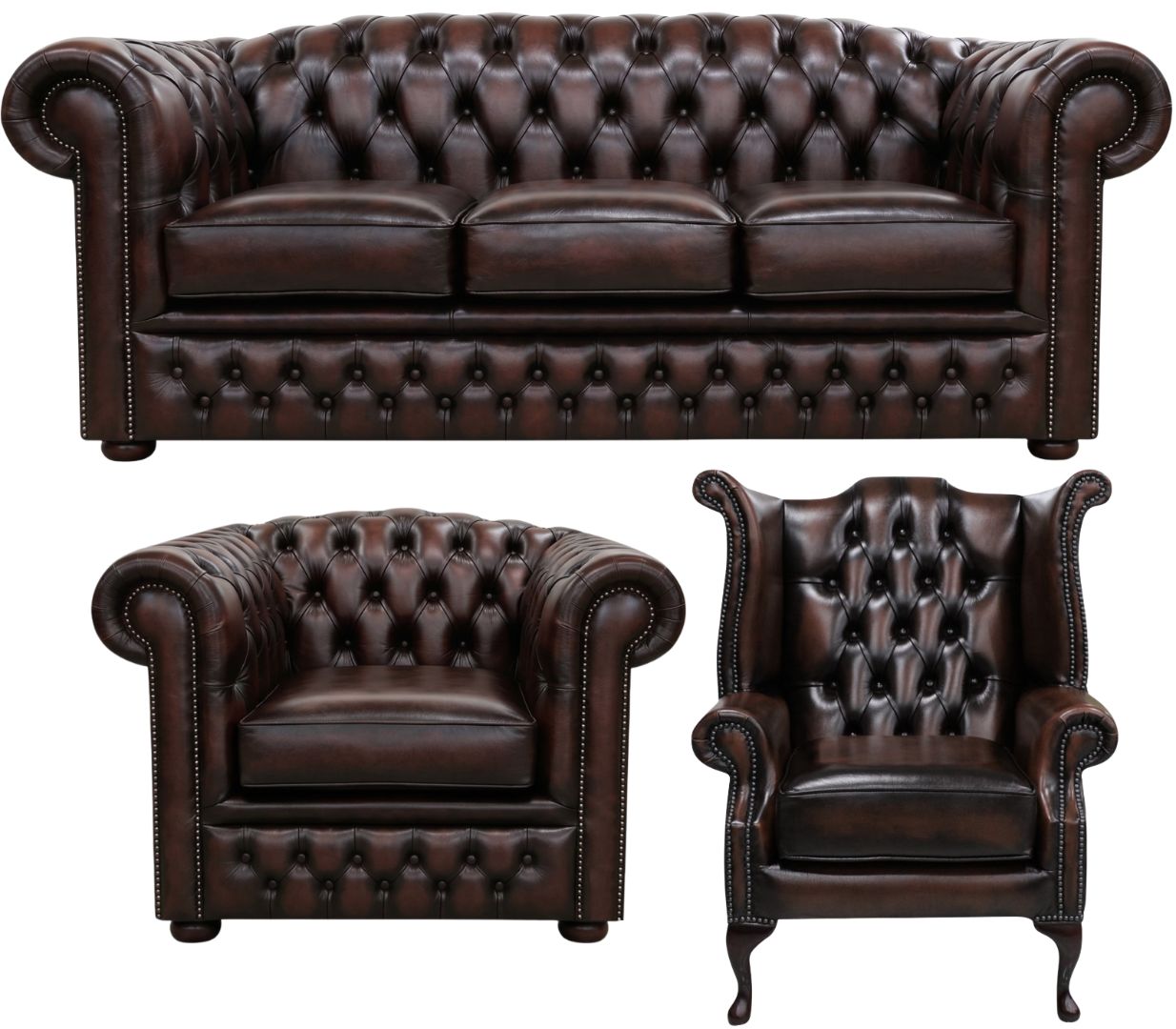 The Royale Chesterfield 3 Piece Suite