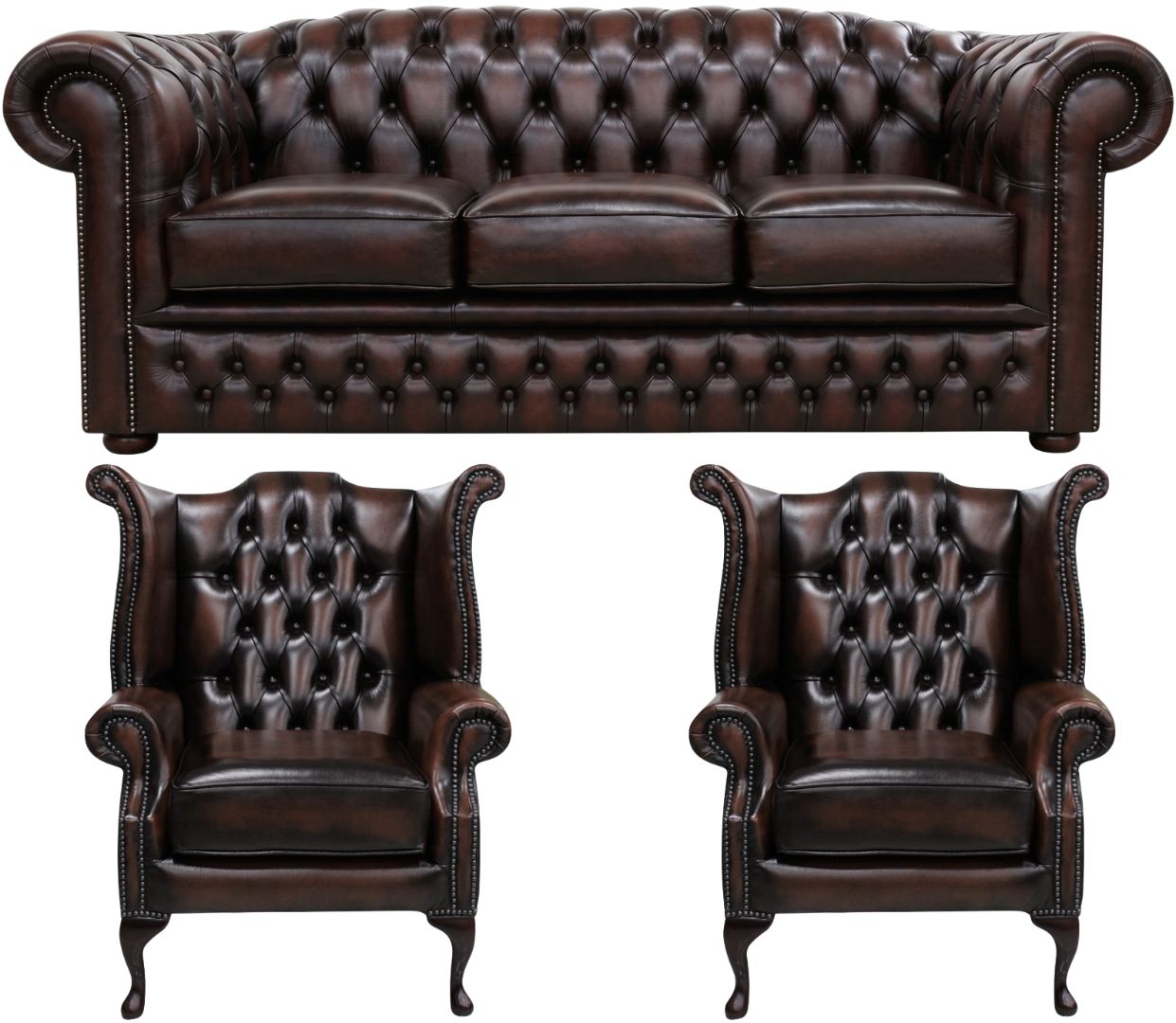 The Royale Chesterfield 3 Piece Suite