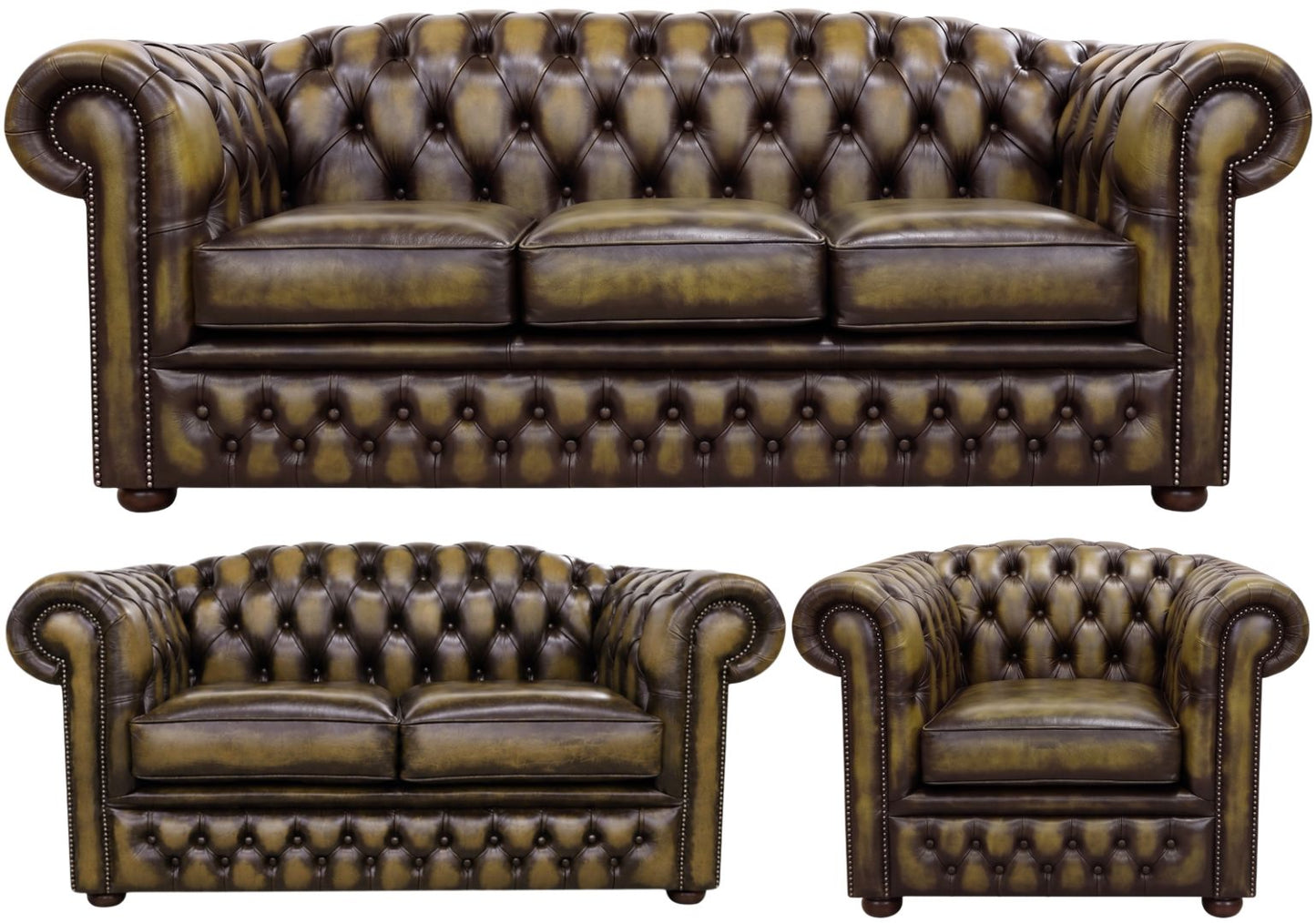 The Royale Chesterfield 3 Piece Suite