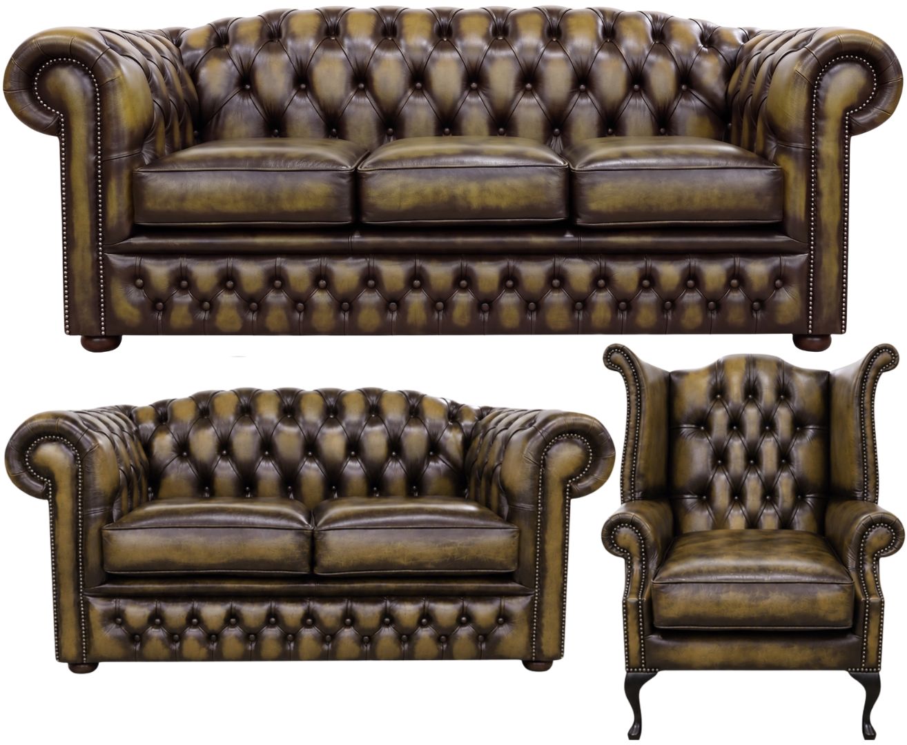 The Royale Chesterfield 3 Piece Suite