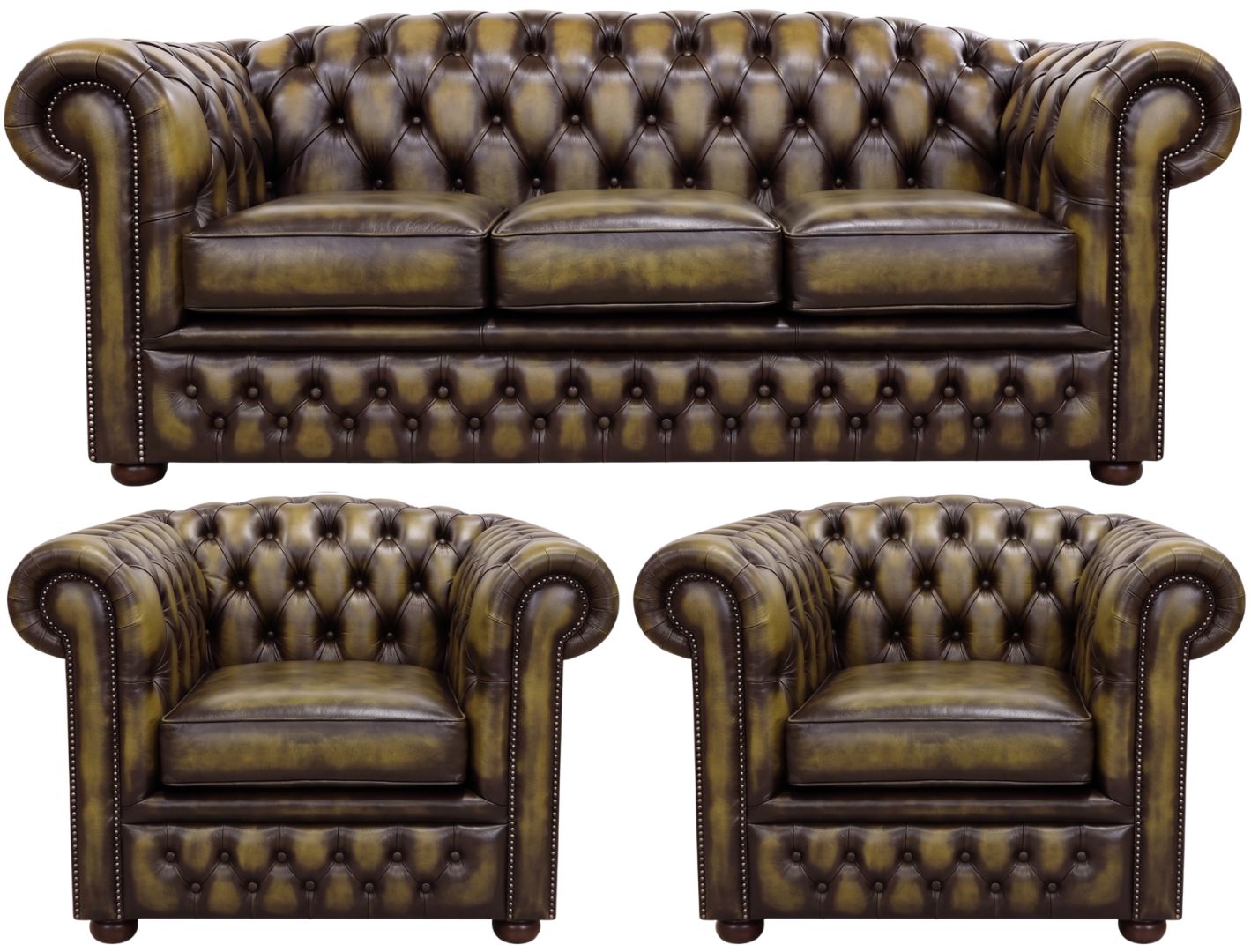 The Royale Chesterfield 3 Piece Suite