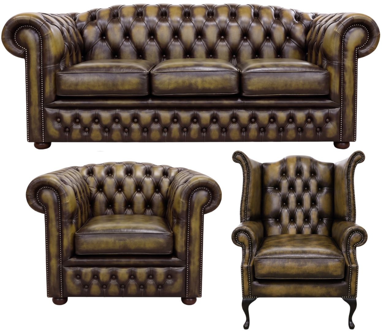 The Royale Chesterfield 3 Piece Suite