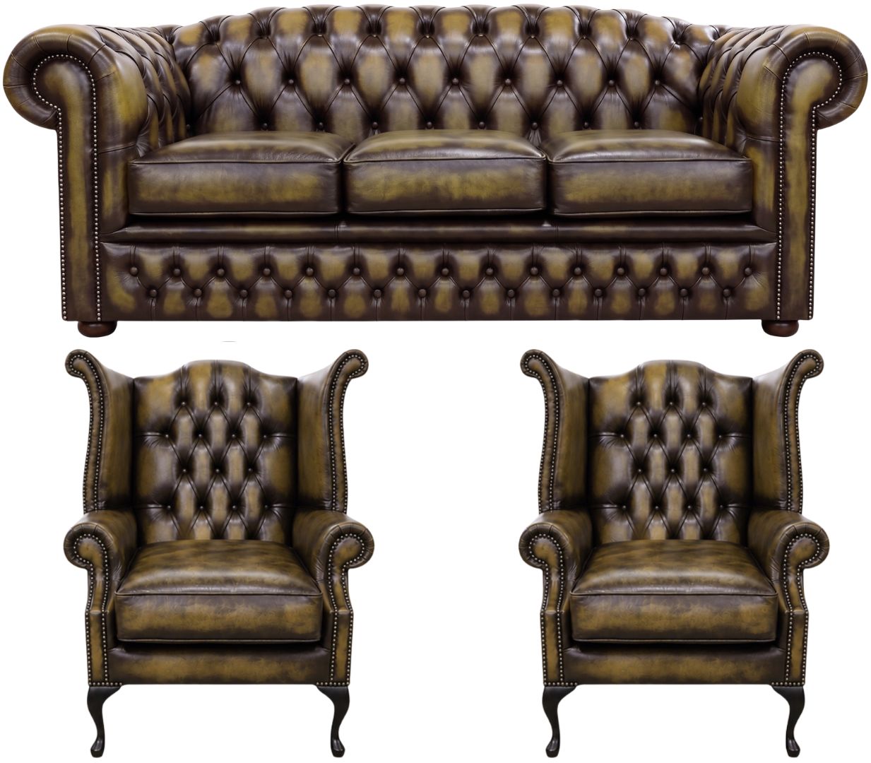 The Royale Chesterfield 3 Piece Suite