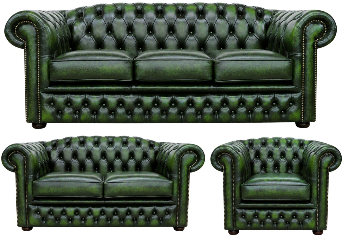 The Royale Chesterfield 3 Piece Suite