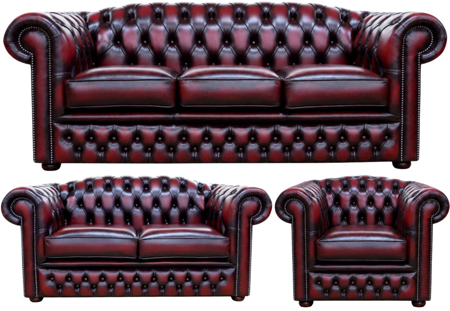 The Royale Chesterfield 3 Piece Suite