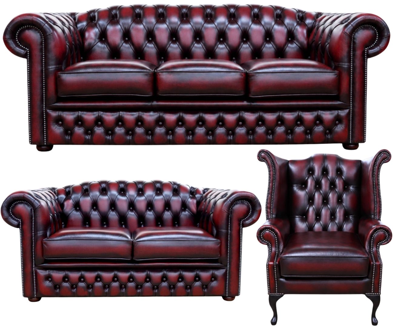 The Royale Chesterfield 3 Piece Suite