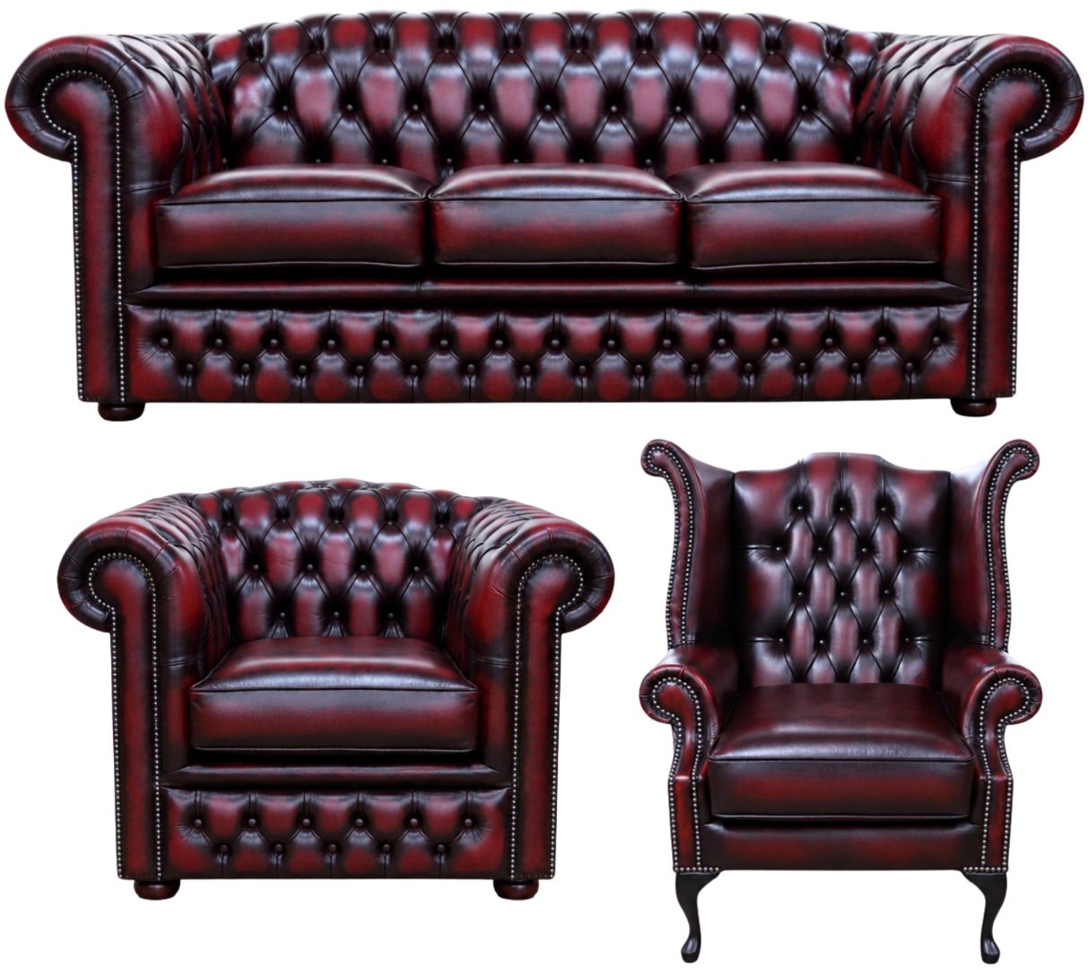 The Royale Chesterfield 3 Piece Suite