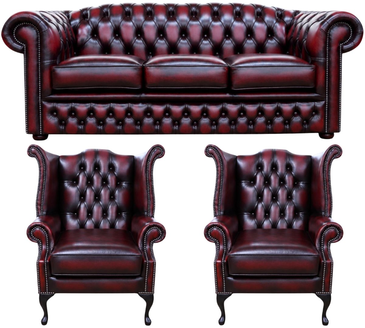 The Royale Chesterfield 3 Piece Suite