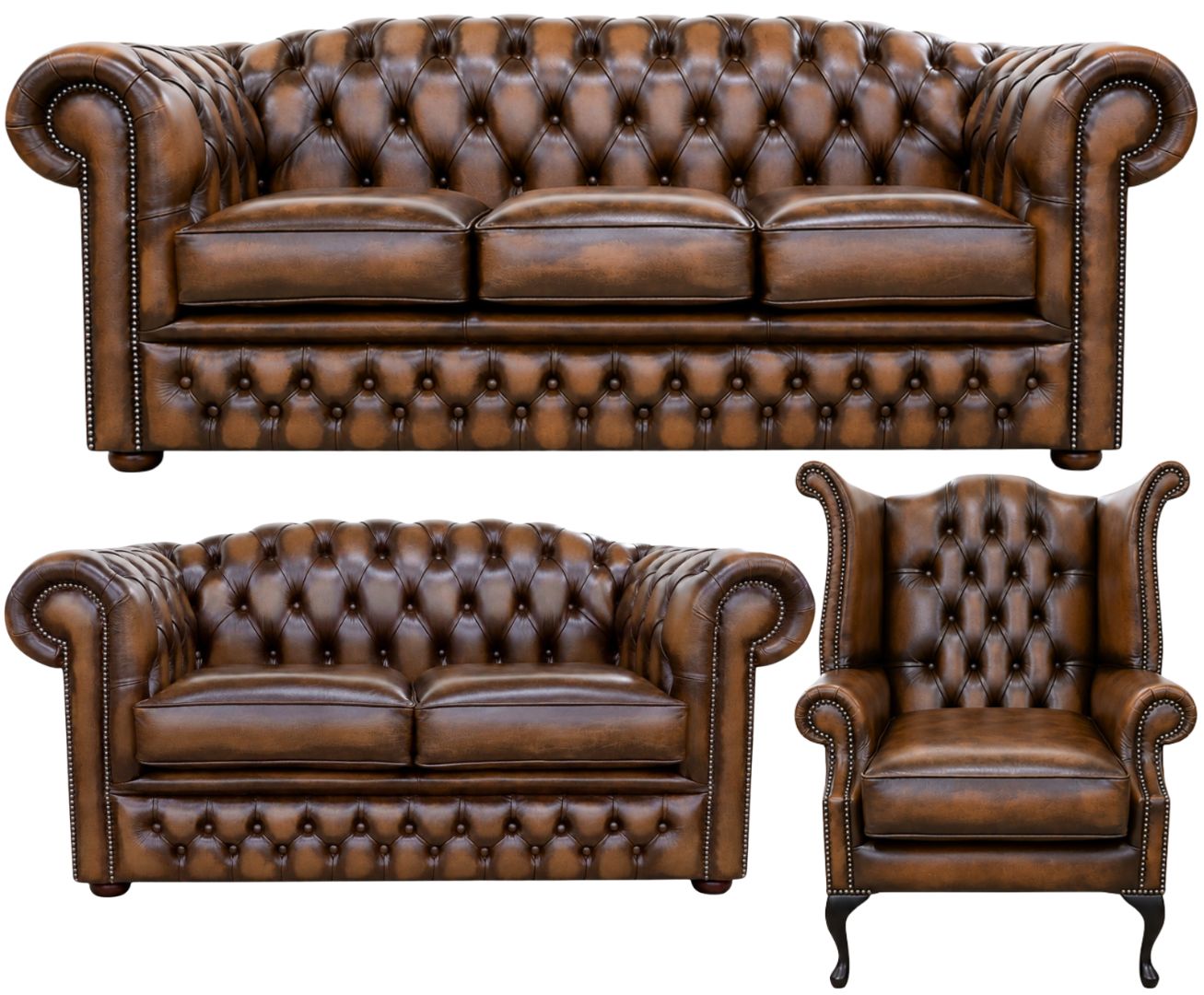 The Royale Chesterfield 3 Piece Suite