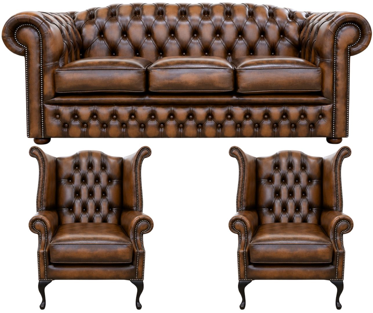 The Royale Chesterfield 3 Piece Suite