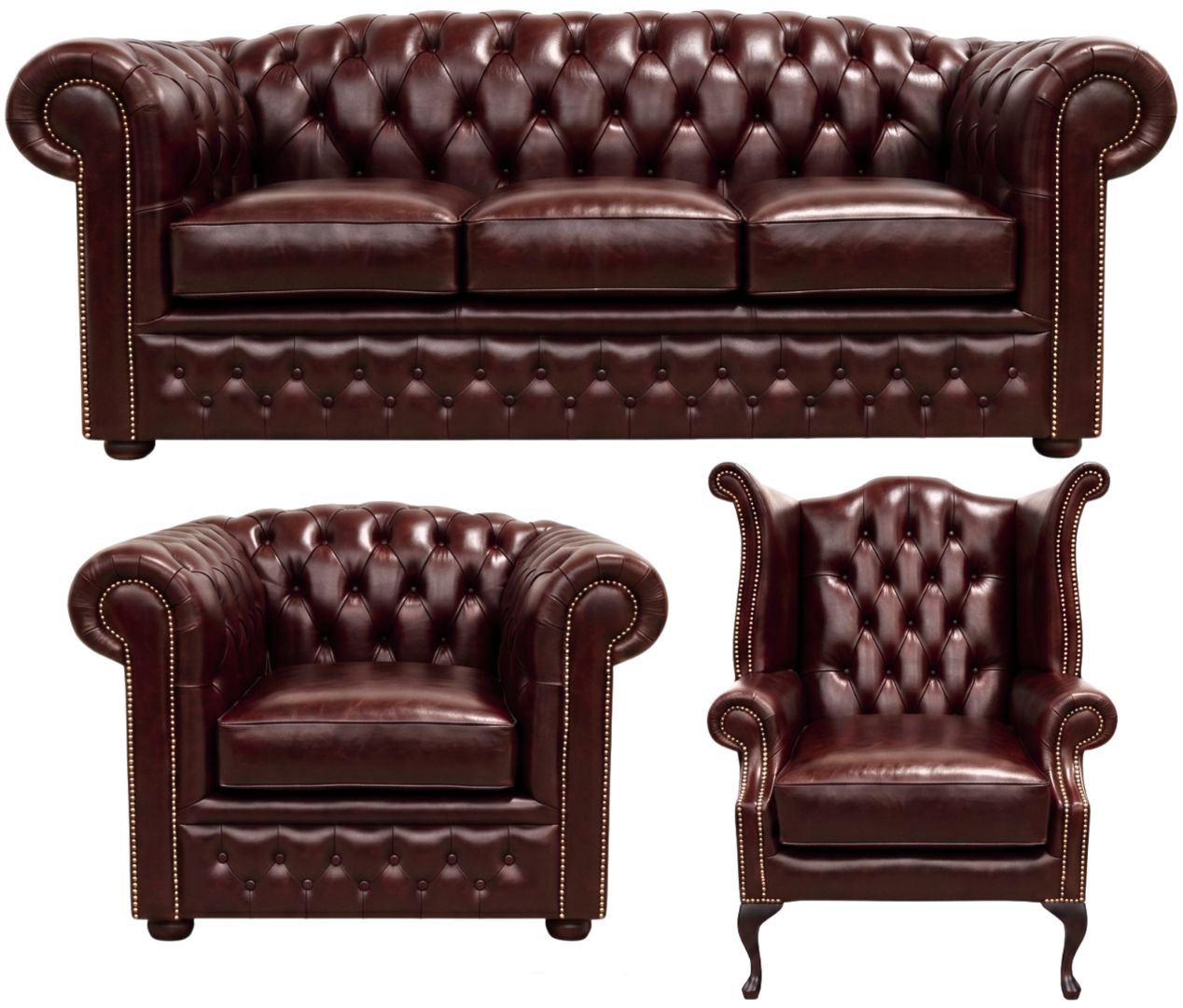 The Royale Chesterfield 3 Piece Suite
